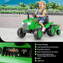 Load image into Gallery viewer, Kids Ride On Tractor and Trailer, 12V Battery Powered Toy Car with Remote Control