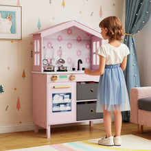 Load image into Gallery viewer, Kids Play Kitchen with 2 Stoves and Drawers and Dishwasher