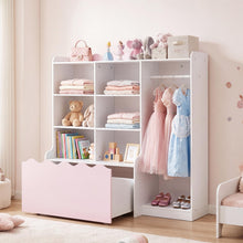 Load image into Gallery viewer, Kids Dress up Storage Wardrobe, Children Toy Storage Organizer