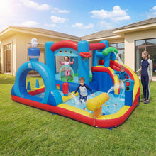 Load image into Gallery viewer, Inflatable Water Park, Kids Bouncy Castle with Splash Pool