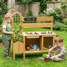Load image into Gallery viewer, Wooden Chef Pretend Kitchen Playset with Detachable Bird Cage