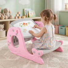 Load image into Gallery viewer, Toddler Table and Chair, Kids Art Table with Angle-Adjustable Whiteboard