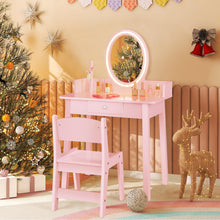 Load image into Gallery viewer, Kids Vanity Table and Chair Set