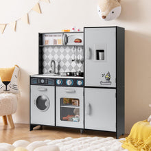 Load image into Gallery viewer, Pretend Play Kitchen with Ice Maker and Cooking Stove for Kids