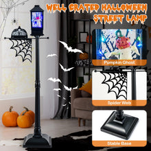 Load image into Gallery viewer, 155 cm Halloween Lamp Post Sound-Activated with Black Snowy Effects