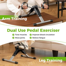 Load image into Gallery viewer, Under Desk Exercise Bike Pedal Exerciser with LCD Display for Legs and Arms Workout