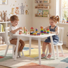 Load image into Gallery viewer, Kids Table and Chair Set, Wooden Toddler Play Table with Solid Wood Legs
