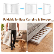 Load image into Gallery viewer, Foldable Pet Gate, Freestanding Wooden Puppy Barrier