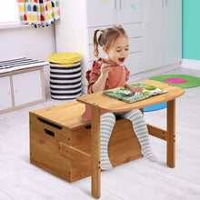 Load image into Gallery viewer, 3 in 1 Kids Storage Bench Convertible Toy Storage Box with Safety Hinge