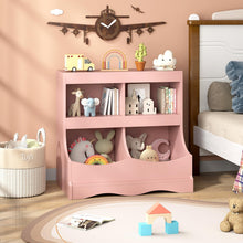 Load image into Gallery viewer, Kids Floor Cabinet Multi-Functional Bookcase -Gray