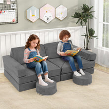 Load image into Gallery viewer, 14 PCS Modular Kids Play Couch Child Sectional Sofa Building Blocks Playset