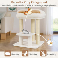 Load image into Gallery viewer, Cat Tree, 61cm Comfy Plush Top Perch Bed, Sisal Scratching Posts