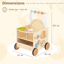 Load image into Gallery viewer, Wooden Baby Walker, 13-in-1 Toddler Learning Activity Center