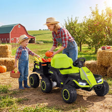 Load image into Gallery viewer, 24V Ride on Tractor with Trailer, Kids Electric Car