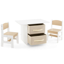 Load image into Gallery viewer, Kids Table and Chairs Set, Children Activity Desk with 2 Chairs