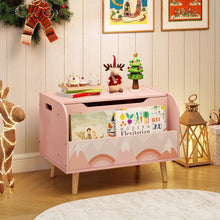 Load image into Gallery viewer, Wooden Toy Box, Kids Storage Chest with Flip-top Lid