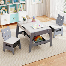 Load image into Gallery viewer, Kids Table and Chairs, Multifunctional Activity Desk with Chalkboard & Whiteboard