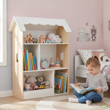 Load image into Gallery viewer, Kids Bookshelf, 3-Tier Wooden Toddler Book Toy Organizer