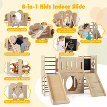 Load image into Gallery viewer, 8-in-1 Toddler Slide with Ladders and Toy Storage