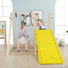 Load image into Gallery viewer, Kids Climbing Frame, Wooden Children Climber Playset with Swing
