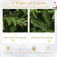 Load image into Gallery viewer, Artificial Christmas Tree Pre-lit Hinged Xmas Tree with LED Lights Seasonal Decoration Tree