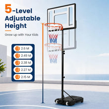 Load image into Gallery viewer, 10FT Portable Basketball Hoop and Stand with Wheels