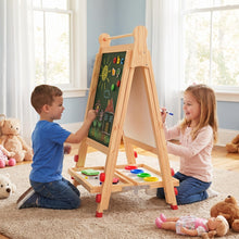 Load image into Gallery viewer, 3-in-1 Kids Art Easel, Double-Sided Folding Wooden Easel