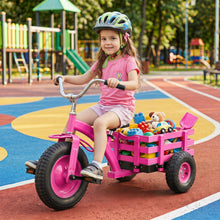 Load image into Gallery viewer, Kids Tricycle, Carbon Steel Toddler Trike with Inflatable Rubber Tires, Adjustable Handlebar & Seat