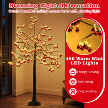 Load image into Gallery viewer, 50CM/5FT Christmas Tree, Artificial Xmas Tree with Bendable Branches, 384 Red Balls
