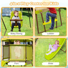Load image into Gallery viewer, 4 in 1 Kids Metal Swing A-Frame with Baby Swing