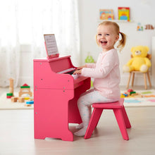 Load image into Gallery viewer, 25 Lighted Keys Kids Piano Keyboard with Stool and Adjustable Speed