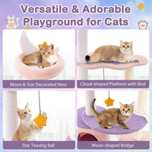 Load image into Gallery viewer, Cat Tree, Modern Cat Tower with Scratching Posts, Cat Condo, Plush Perch, Hammock