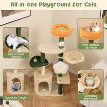 Load image into Gallery viewer, Cat Tree, Kitty Tower with Cozy Condo, Scratching Posts & Sisal Board