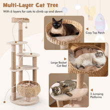 Load image into Gallery viewer, 164 cm Cat Tree with Jute Scratching Posts and Dangling Balls