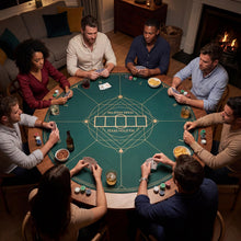 Load image into Gallery viewer, 8 Player Foldable Texas Holdem Table Layout Mat