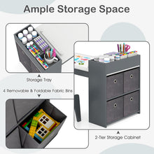Load image into Gallery viewer, Wooden Children Art Desk with Paper Roll