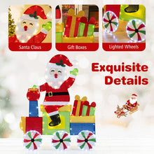 Load image into Gallery viewer, 4FT Lighted Santa Claus on Train, 2D Pre-Lit Indoor Outdoor Christmas Decoration