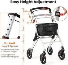 Load image into Gallery viewer, Wheeled Mobility Walker with Storage Basket