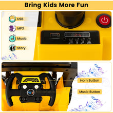 Load image into Gallery viewer, Kids Ride on Excavator, 12V Battery Powered Toy Car with Adjustable Bucket