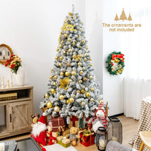 Load image into Gallery viewer, 7.5FT Snow Flocked Artificial Christmas Tree with 600/1010 Tips