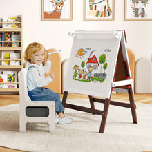 Load image into Gallery viewer, Height-adjustable Painting Easel with Chalkboard and Paper Holder