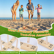 Load image into Gallery viewer, Ring Toss Game for Kids & Adults, Wooden Quoits Games Set