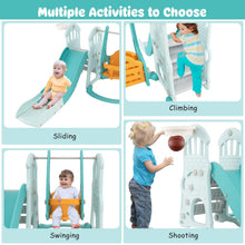 Load image into Gallery viewer, Toddler Swing and Slide Set, 4-in-1 Children Climber and Swing Set