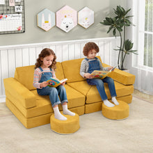 Load image into Gallery viewer, 14 PCS Modular Kids Play Couch Child Sectional Sofa Building Blocks Playset