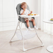 Load image into Gallery viewer, Compact High Chair with 3-Position Adjustable Dishwashable Tray
