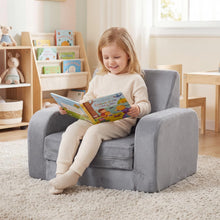 Load image into Gallery viewer, Children's Armchair, 3 in 1 Convertible Fold Out Kids Sofa Bed with Velvet Fabric