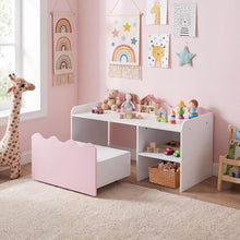 Load image into Gallery viewer, Kids Bookcase, Toy Organizer with Movable Drawer