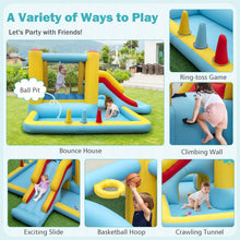 Load image into Gallery viewer, 7 in 1 Kids Bouncy Castle with Slide& Climbing Wall