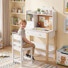 Load image into Gallery viewer, Wooden Student Study Table with Drawers