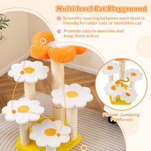 Load image into Gallery viewer, Cute Flower Cat Tree Kitty Tower with Sisal Scratching Posts